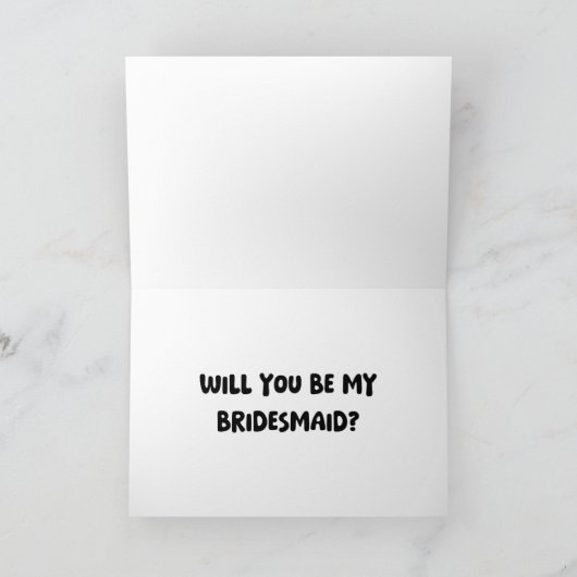 Halloween Schattigee Ghost Boo Grappig Bruidsmeisj Kaart (Binnen)