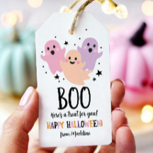 Halloween Schattigee Ghost Favoriet Tags Boo Treat