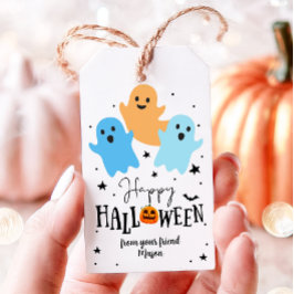 Halloween Schattigee Ghost Favoriet Tags Boo Treat Cadeaulabel