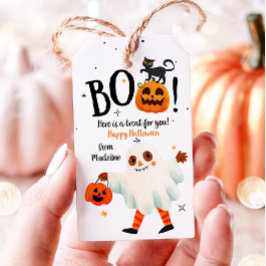 Halloween Schattigee Ghost Favoriet Tags Boo Treat Cadeaulabel