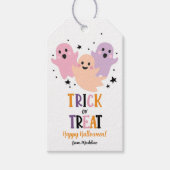 Halloween Schattigee Ghost Girl Verjaardag Trick o Cadeaulabel (Voorkant)