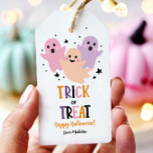 Halloween Schattigee Ghost Girl Verjaardag Trick o Cadeaulabel