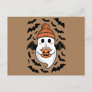 Halloween Schattigee Ghost Herfst Spooky Season Gi Briefkaart