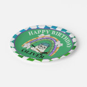 Halloween Schattigee Ghost Ice Hockey Party Papieren Bordje (Gekanteld)