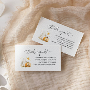 Halloween Schattigee Ghost Pumpkin Boek Aanvraag Informatiekaartje