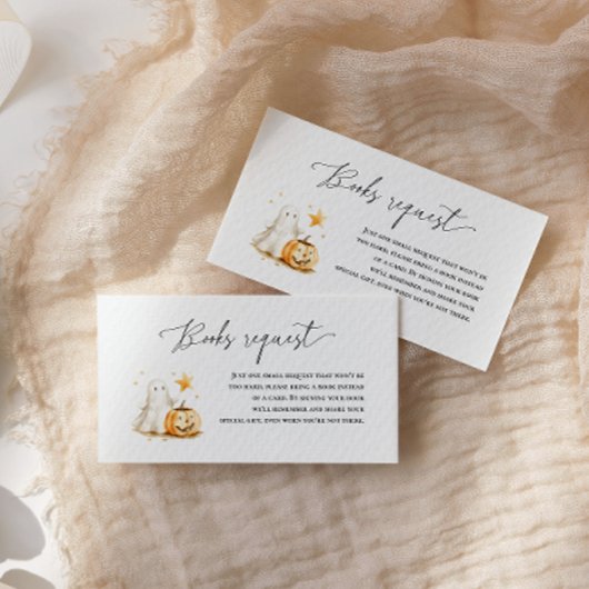 Halloween Schattigee Ghost Pumpkin Boek Aanvraag Informatiekaartje