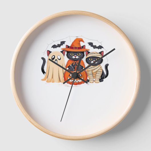 Halloween Schattigee Ghost Pumpkin Cat Classic T-S (Voorkant)