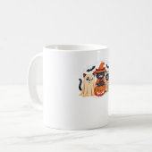 Halloween Schattigee Ghost Pumpkin Cat Classic T-S Koffiemok (Voorkant links)