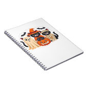 Halloween Schattigee Ghost Pumpkin Cat Classic T-S Notitieboek (Rechterzijde)