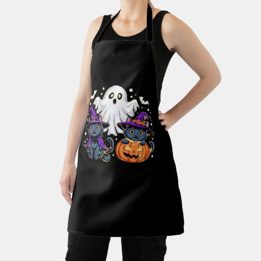 Halloween Schattigee Ghost Pumpkin Cat Classic T-S Schort (Insitu)