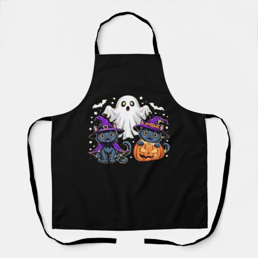Halloween Schattigee Ghost Pumpkin Cat Classic T-S Schort (Voorkant)