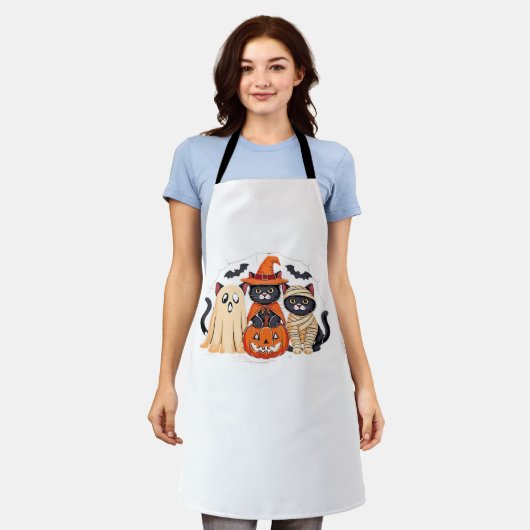 Halloween Schattigee Ghost Pumpkin Cat Classic T-S Schort (Gedragen)