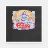 Halloween Schattigee Ghost Pumpkin Cat Classic T-s Servet (Voorkant)