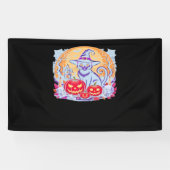 Halloween Schattigee Ghost Pumpkin Cat Classic T-s Spandoek (Horizontaal)