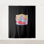 Halloween Schattigee Ghost Pumpkin Cat Classic T-s Wandkleed (Voorkant)