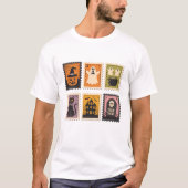 Halloween Schattigee Ghost Pumpkin Cat T-shirt (Voorkant)
