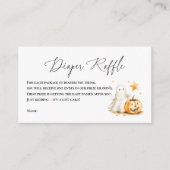 Halloween Schattigee Ghost Pumpkin LUIER RAFFLE Informatiekaartje (Voorkant)