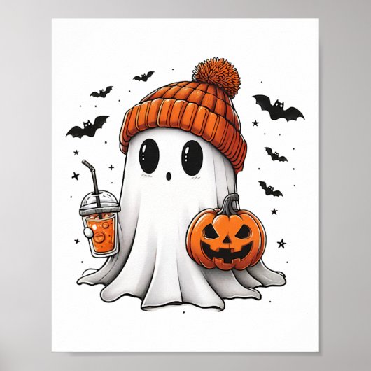 Halloween Schattigee Ghost Spice Vrouwen Herfst Sp Poster (Voorkant)