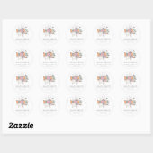 Halloween Schattigee Ghost Spooky Vibes Adres Ronde Sticker (Vel)