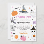 Halloween Schattigee Ghost Verjaardag Bedankkaart (Voorkant)