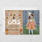 Halloween Schattigee Ghost Verjaardag Bedankkaart (Voorkant)