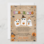 Halloween Schattigee Ghost Verjaardag Bedankkaart (Voorkant)