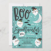 Halloween Schattigee Ghost Verjaardagsfeest Spookt Kaart (Voorkant)