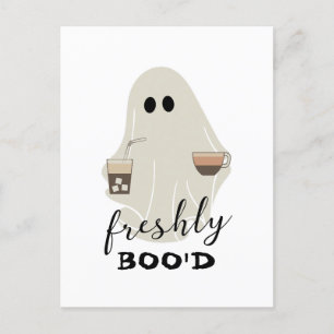 Halloween Schattigee Ghost Vers Boo'd Briefkaart