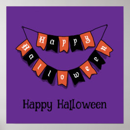 Halloween Schattigee grappige grillige Garland Poster