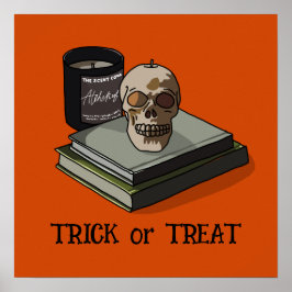 Halloween Schattigee grappige grillige schedel Poster