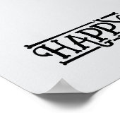 Halloween Schattigee grappige grillige zwarte kat Poster (Hoek)