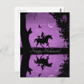 Halloween Schattigee heks eenhoorn kat Briefkaart (Voorkant / Achterkant)