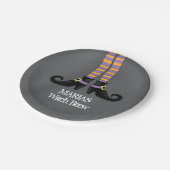 Halloween Schattigee heks kleurrijke unieke schoen Papieren Bordje (Gekanteld)