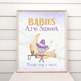 Halloween Schattigee heks Verjaardag Baby's Zijn Z Poster