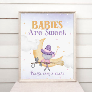 Halloween Schattigee heks Verjaardag Baby's Zijn Z Poster