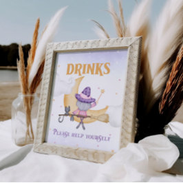 Halloween Schattigee heks Verjaardag Drinken Bar S Poster