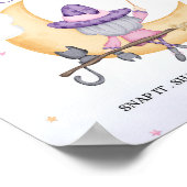 Halloween Schattigee heks verjaardag gastenboek te Poster (Hoek)