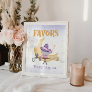 Halloween Schattigee heks verjaardag gunsten teken Poster