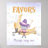 Halloween Schattigee heks verjaardag gunsten teken Poster (Voorkant)