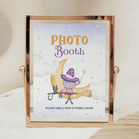 Halloween Schattigee heks verjaardag photobooth te Poster