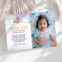 Halloween Schattigee heks verjaardagsfeest bedankk