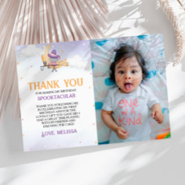 Halloween Schattigee heks verjaardagsfeest bedankk Kaart