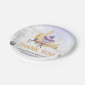 Halloween Schattigee heks verjaardagsfeest Papieren Bordje (Gekanteld)