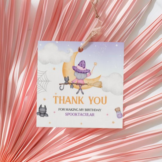 Halloween Schattigee heks verjaardagsfeest plein Bedankjes Labels