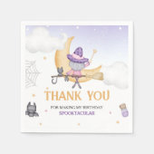 Halloween Schattigee heks verjaardagsfeest Servet (Voorkant)