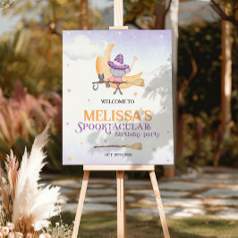 Halloween Schattigee heks verjaardagsfeest welkoms Poster