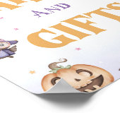 Halloween Schattigee heks verjaardagskaarten en ge Poster (Hoek)