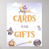 Halloween Schattigee heks verjaardagskaarten en ge Poster (Voorkant)