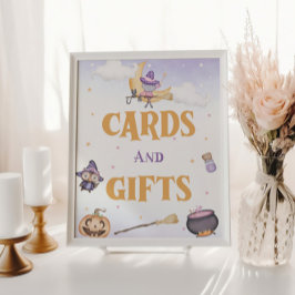 Halloween Schattigee heks verjaardagskaarten en ge Poster