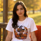 Halloween Schattigee Highland Koe Heksenvleermuize Tri-Blend Shirt